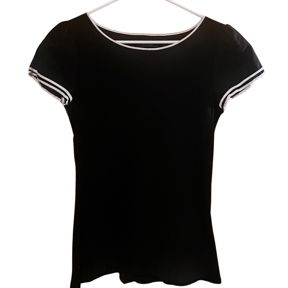 Ralph Lauren Ella Flutter Double Cap Sleeve Rib-Knit Top